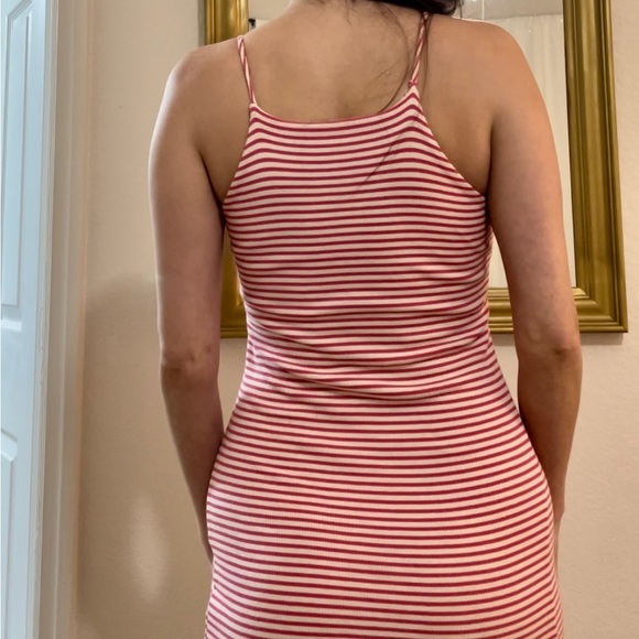 Dress. Pink & white(cream) stripes. Gently worn. Good condition- sz small - Picture 2 of 4